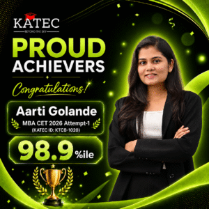 Best MBA CET Results Aarti Golande 98.9% KATEC Pune