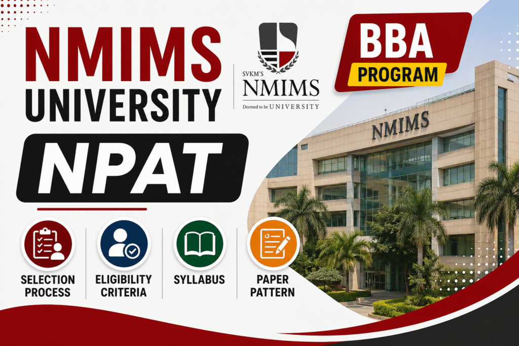 NMIMS University - BBA Program - NPAT - Selection Process, Eligibilty Criteria, Syllabus and Paper Pattern​