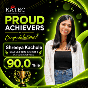 Shreeya Kachole MBA CET 2026 result 90 percentile KATEC Pune