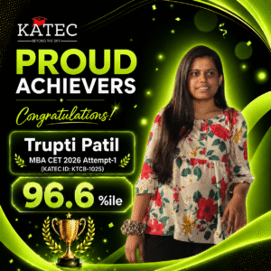 Trupti Patil MBA CET 2026 result 96.6 percentile KATEC Pune